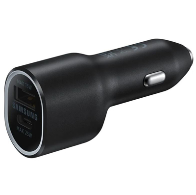 Mynd af Samsung Bílhleðslutæki 2-tengi 25+15W USB-A/USB-C Svart	